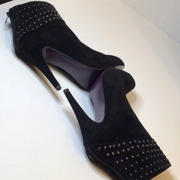 MIXX JENNY BLACK SUEDE ANKLE SHOES SZ 10 - Picture 7 of 13